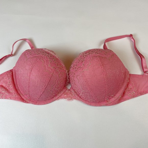 NWOT Victoria's Secret Bra 32DDD Dream Angels Push-Up Pink Lace B555 - Picture 7 of 7